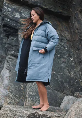 Imperfect All Weather Puffer Changing Robe - Mineral Blue