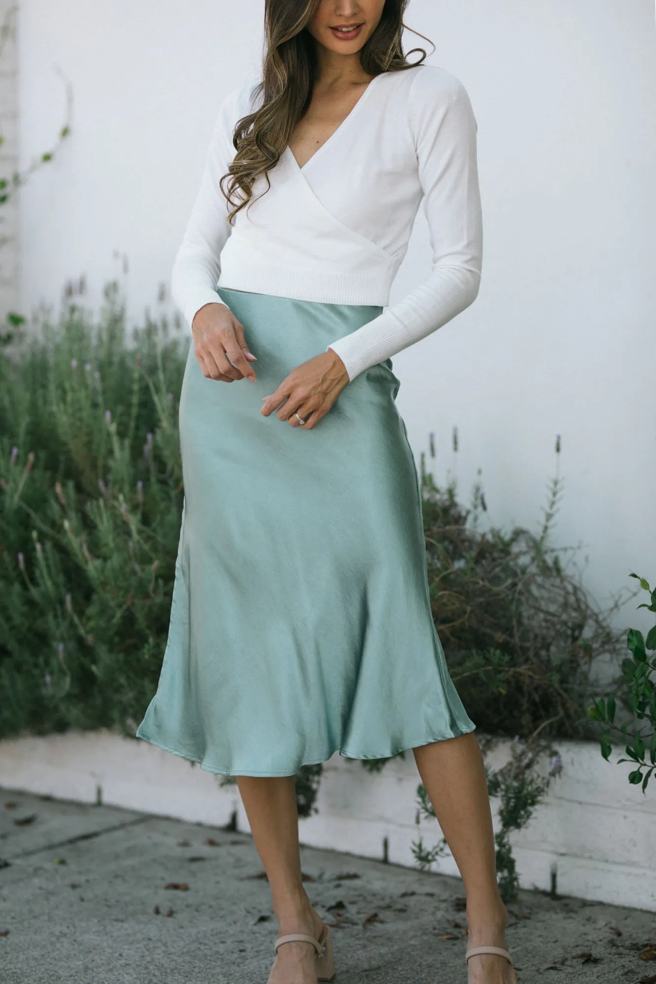 Judith Satin Midi Skirt