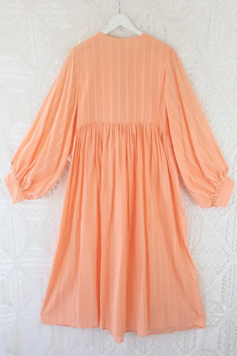 Khroma Primrose Dress in Peach Powder Indian Cotton