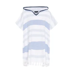 Kids Bondi Beach Poncho - Federal Blue / White