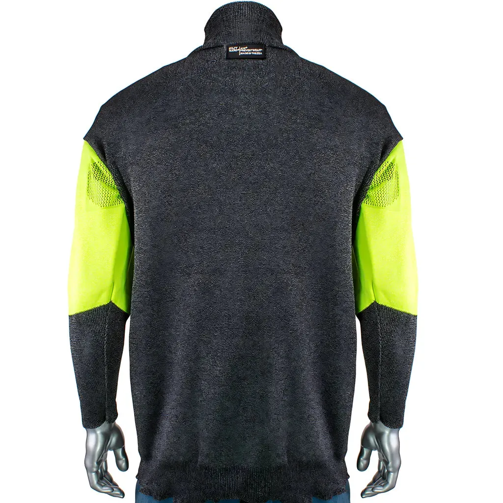 Kut Gard P191SP-PP1-TL-2XL ATA Blended Cut Resistant Pullover with Hi-Vis Sleeves