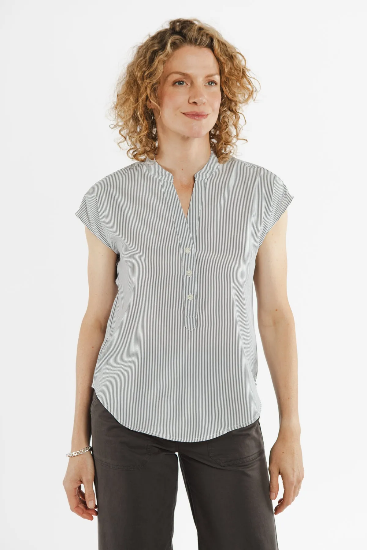 Ladd Blouse / Grey Stripe