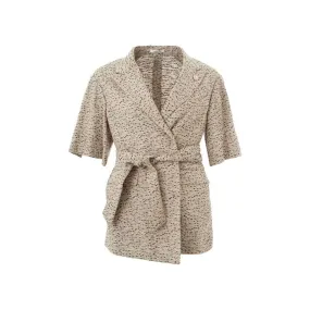 Lardini Chic Beige Linen Jacket