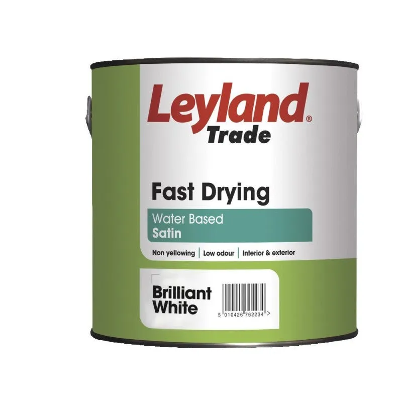 Leyland Trade Fast Drying Satin Paint - Brilliant White