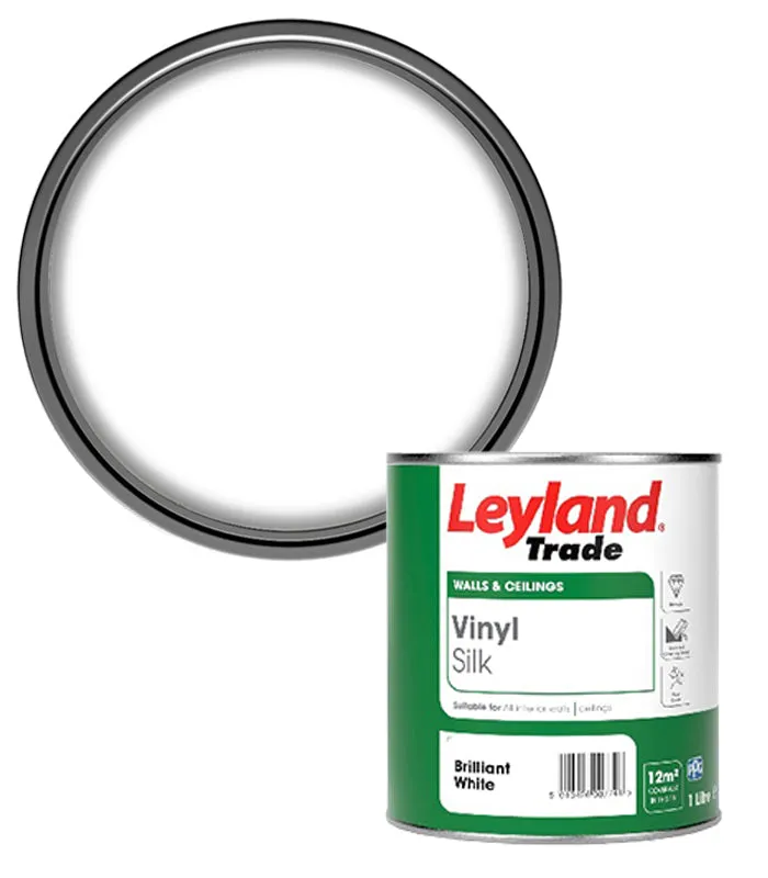 Leyland Trade Vinyl Silk Paint - Brilliant White