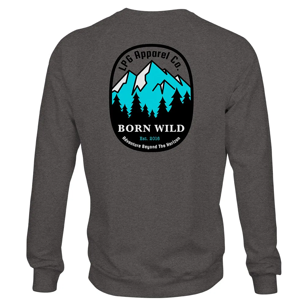 LPG Apparel Co. Born Wild Outdoors Unisex Crew Neck Sweater