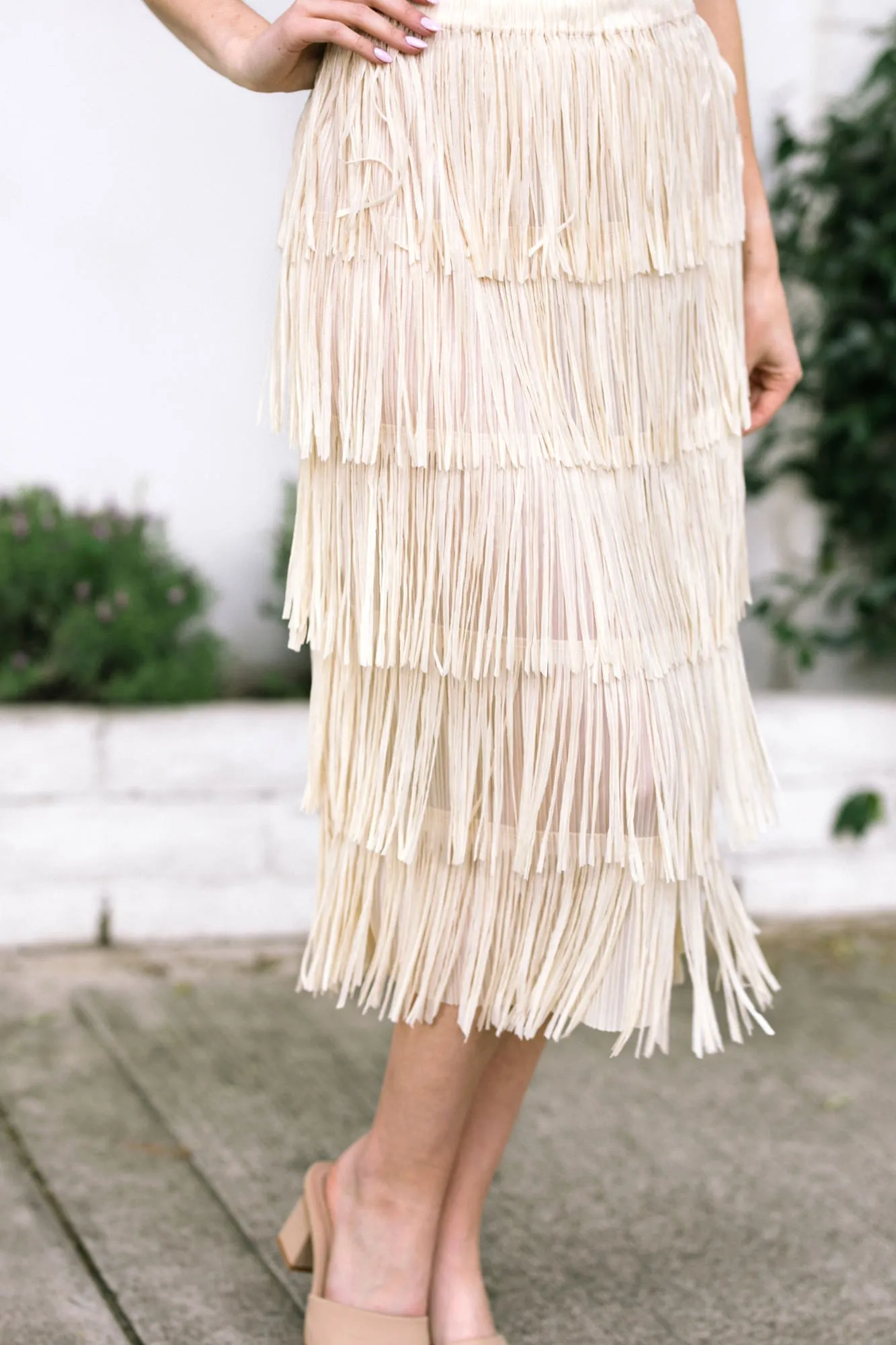 Mariah Fringe Midi Skirt