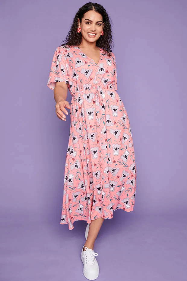 Marley Pink Koala Dress