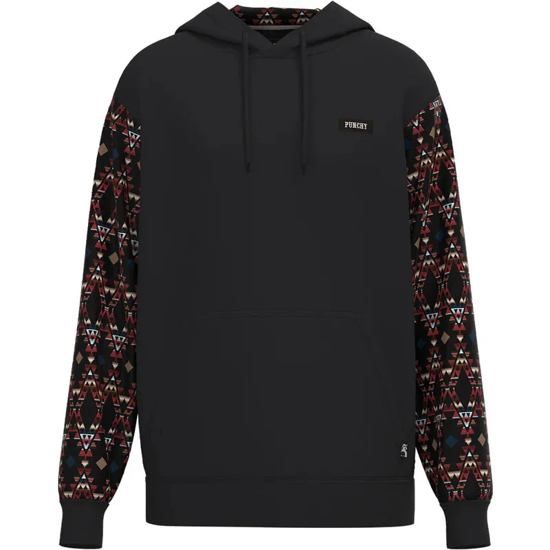 Men's  "Legendary Hoody" Roughy Hoody Black w/Aztec