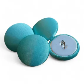 Mint Green Satin Fabric Buttons, Choice of Sizes