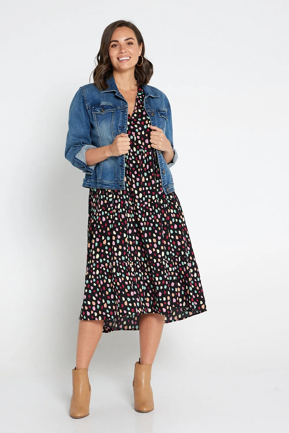 Misha Dress - Multi Spot