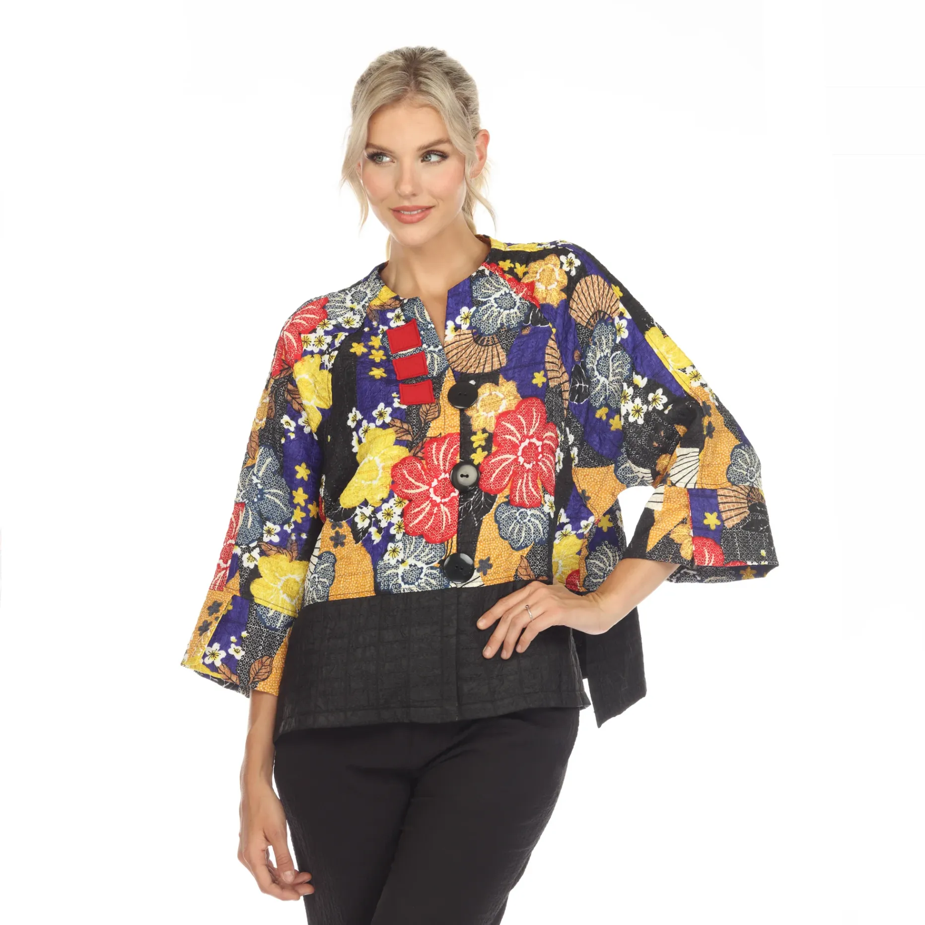 Moonlight by Y&S Floral Kimono Sleeve Jacket - 3791