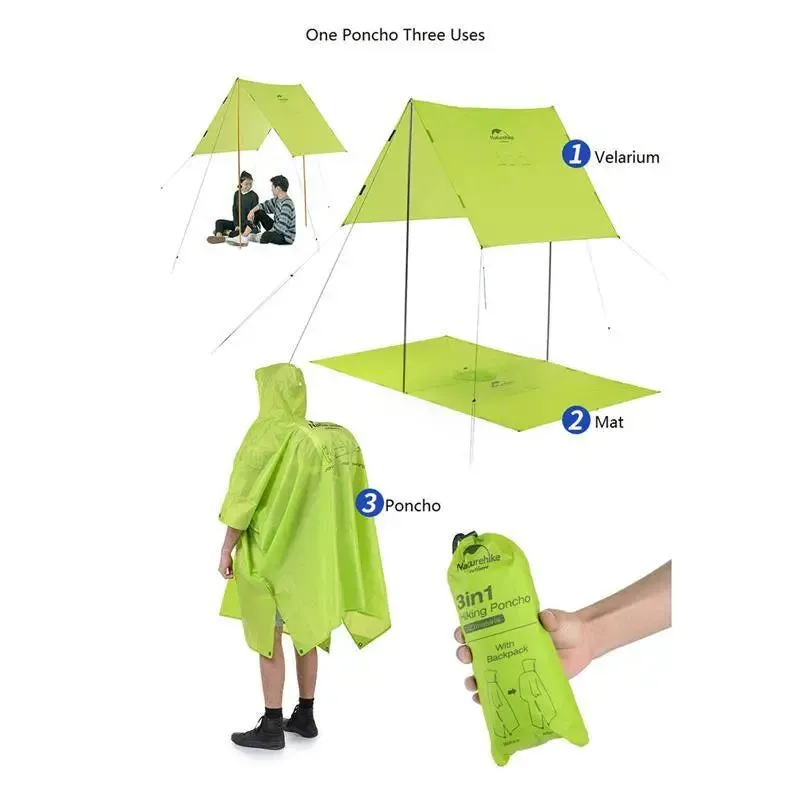 Naturehike 3 in 1 Multifunction Poncho Raincoat