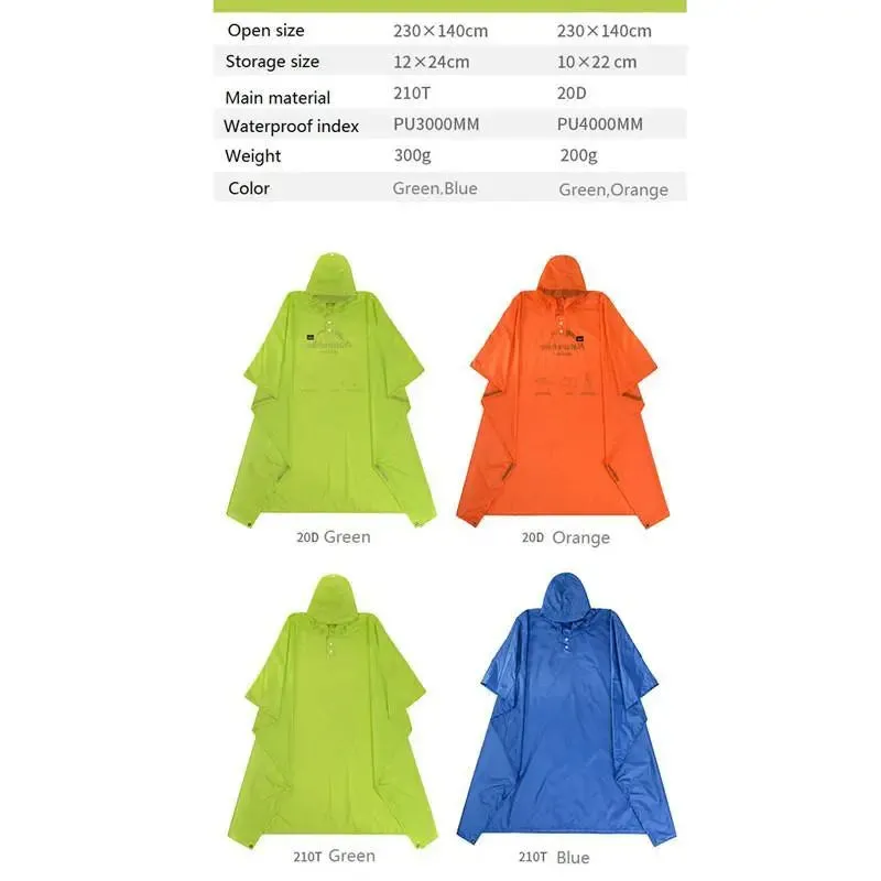 Naturehike 3 in 1 Multifunction Poncho Raincoat