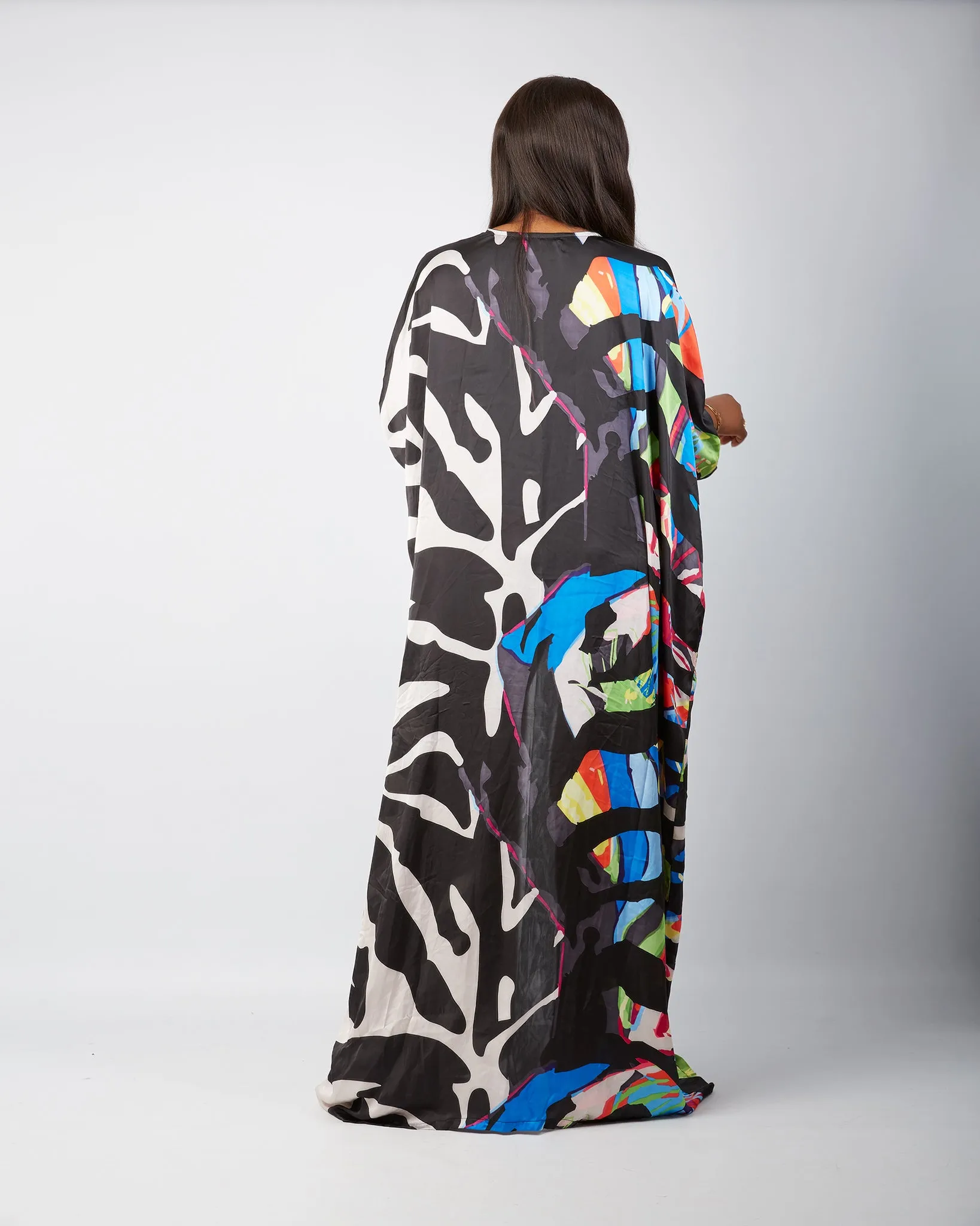 New in African Print Silk Kimono - Chetachi