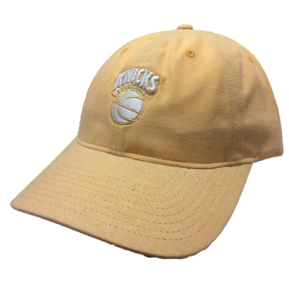 New York Knicks Mitchell & Ness WOMEN'S Pastel Yellow Strapback Relax Hat Cap