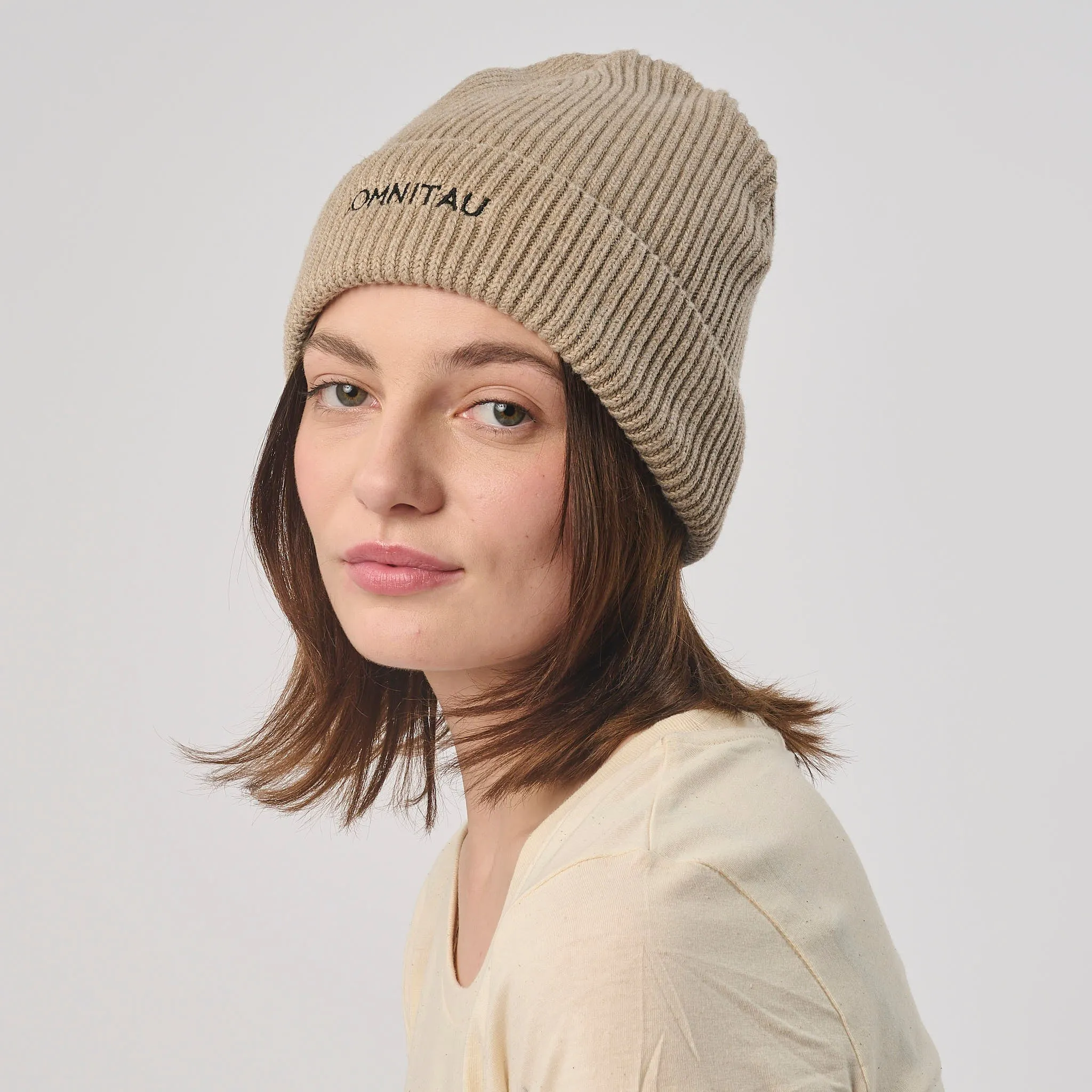 Omnitau Unisex Organic Cotton Pimlico Beanie - Sand