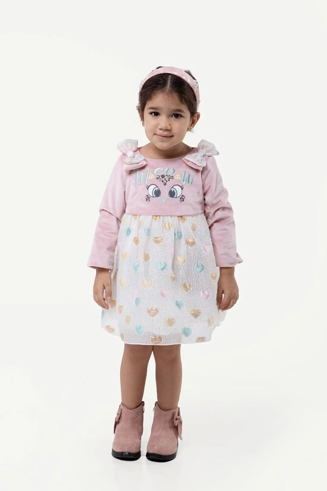 One Friday Varsity Chic Sweetheart Bows Dress for Girls