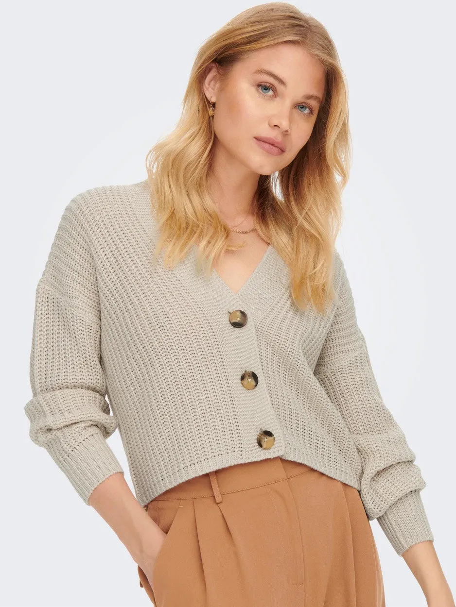 Onlcarol Nice Ls Cardigan - Beige