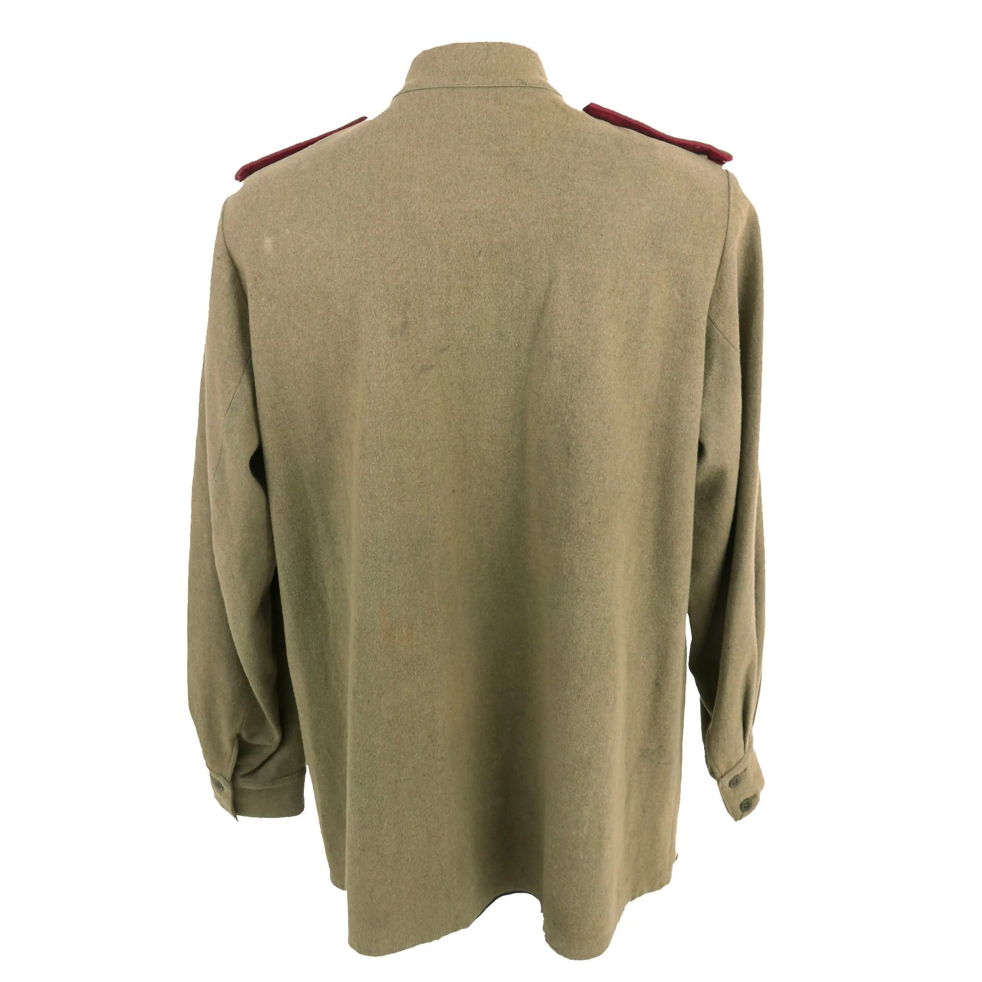 Original Soviet WWII M1943 Uniform Gymnastyorka Blouse Made from U.S. Lend-Lease Wool - Infantry Shoulder Boards