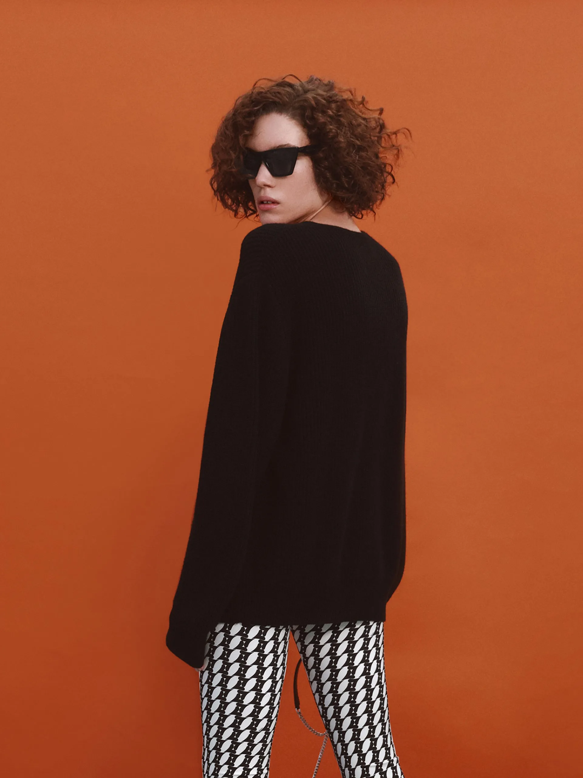 Oversize Chain Knitted Wool Sweater