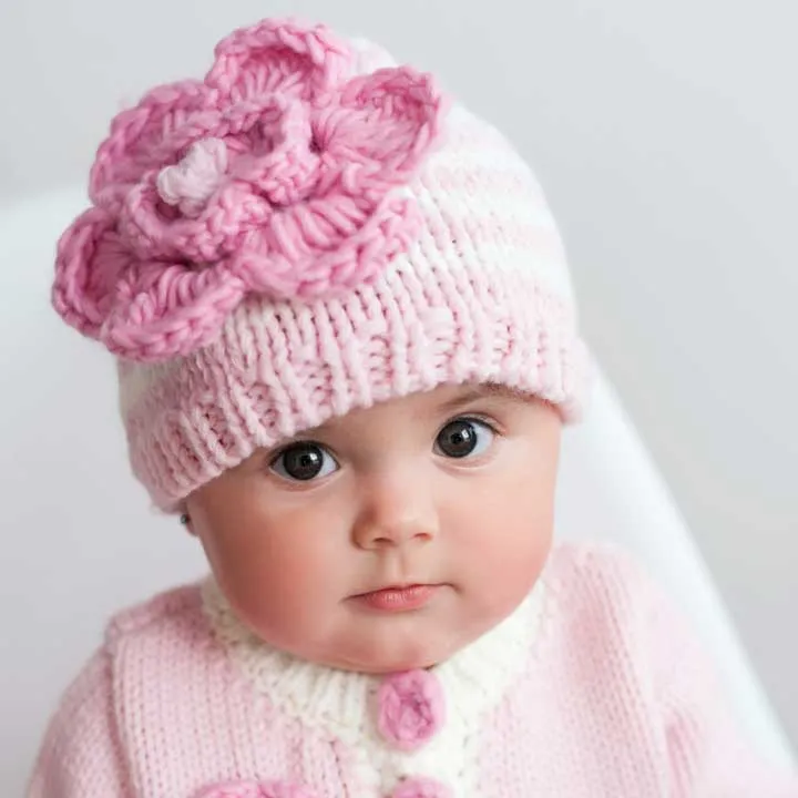 Parfait Pink Ziggy Beanie Hat for Babies, Toddlers & Kids