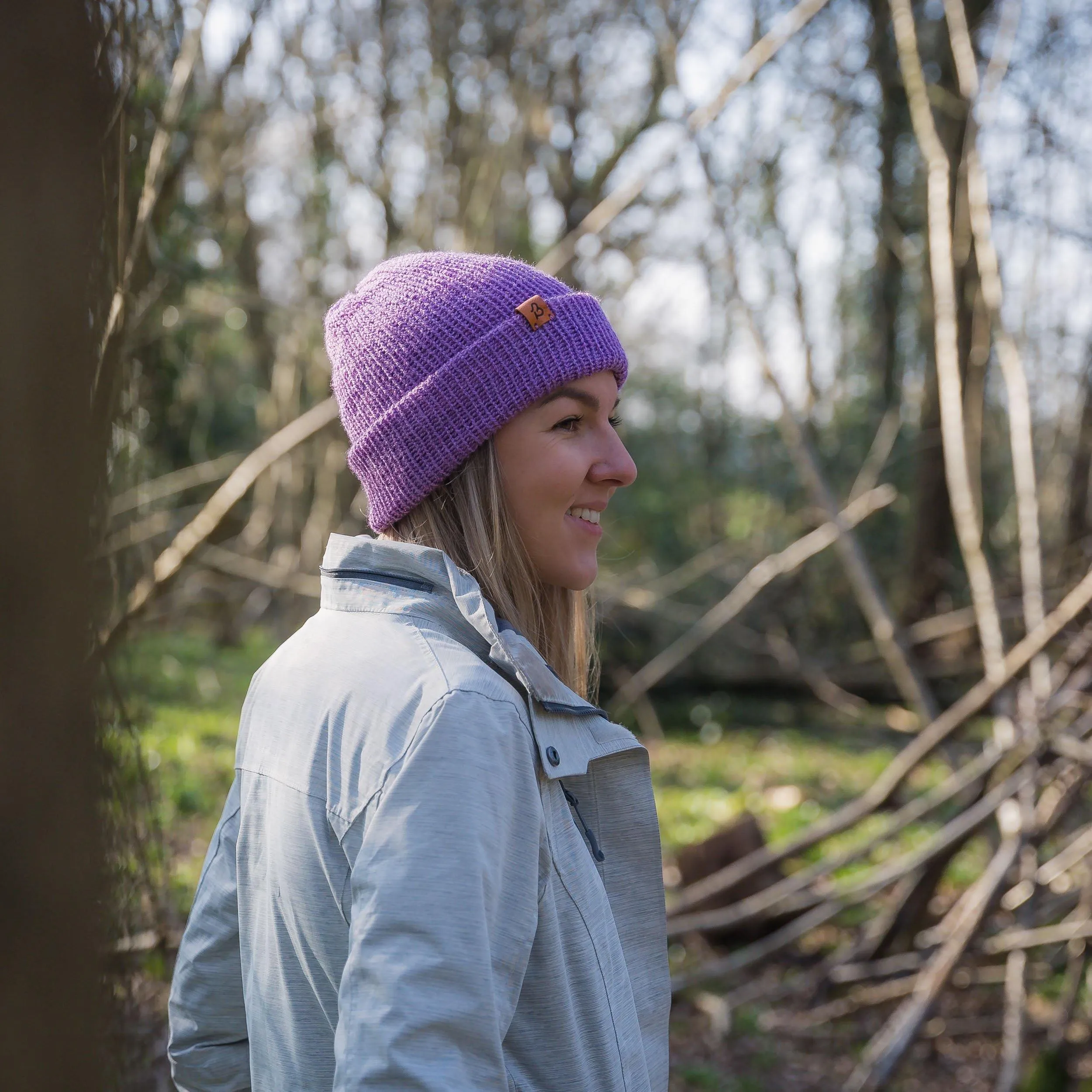 Pastel Blue Wooly Beanie Hat