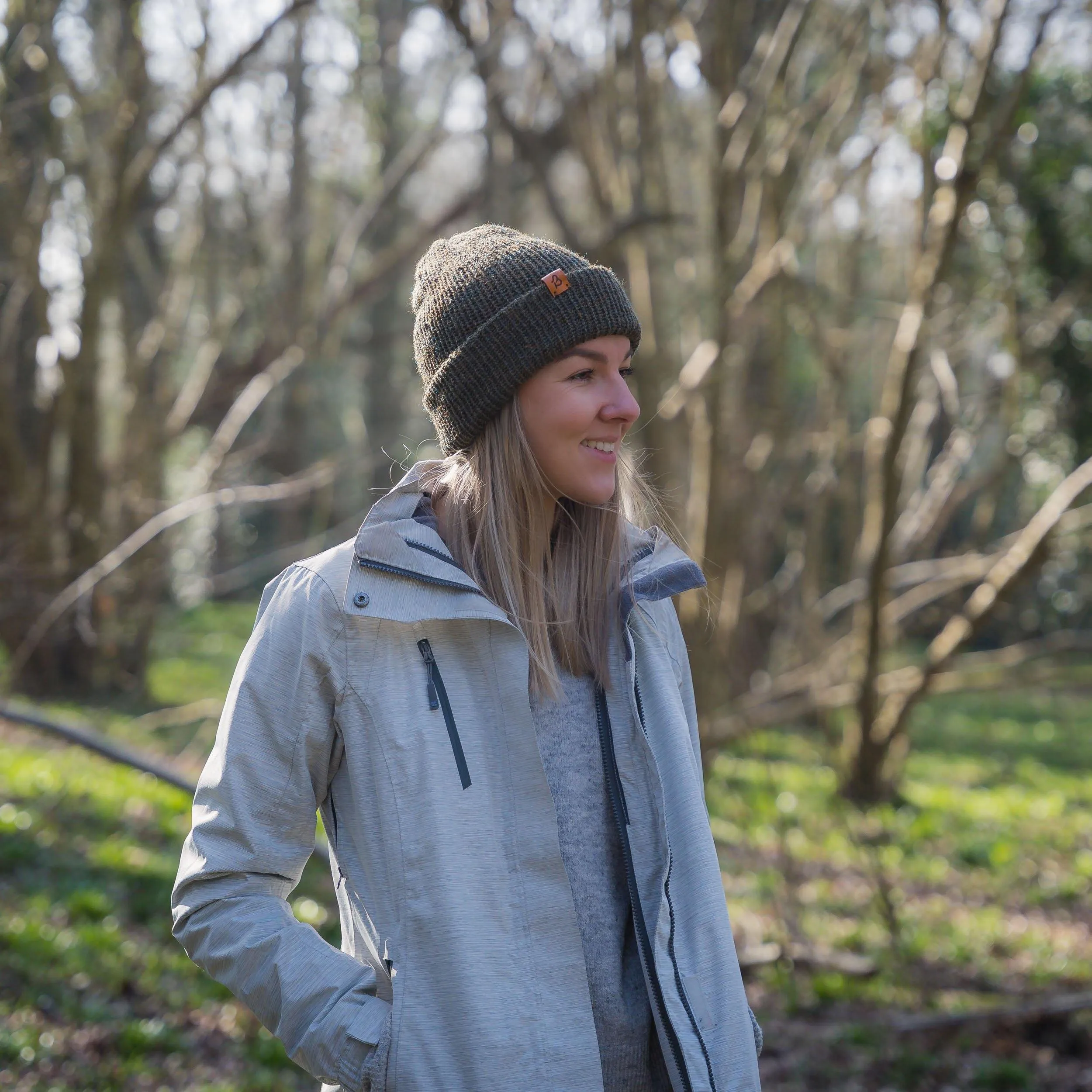 Pastel Blue Wooly Beanie Hat