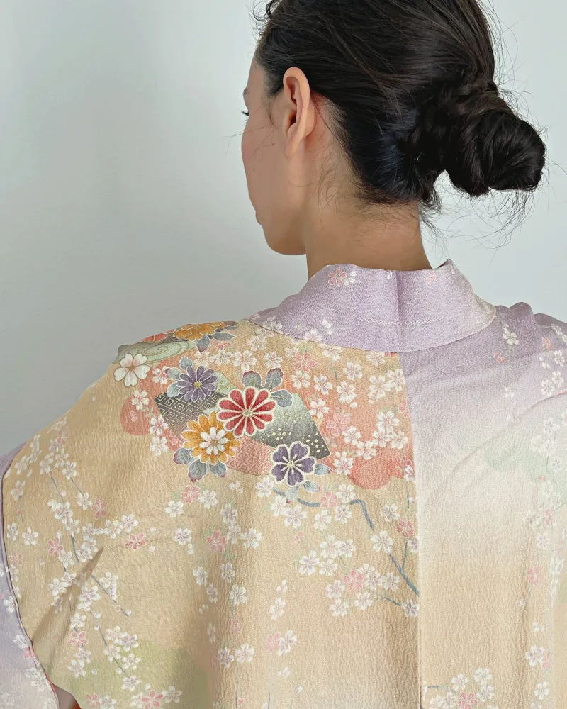 Pastel Floral Haori Kimono Jacket