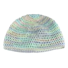 Pastel Rainbow Crochet Beanie Hat Medium/Large - JMCH20ML