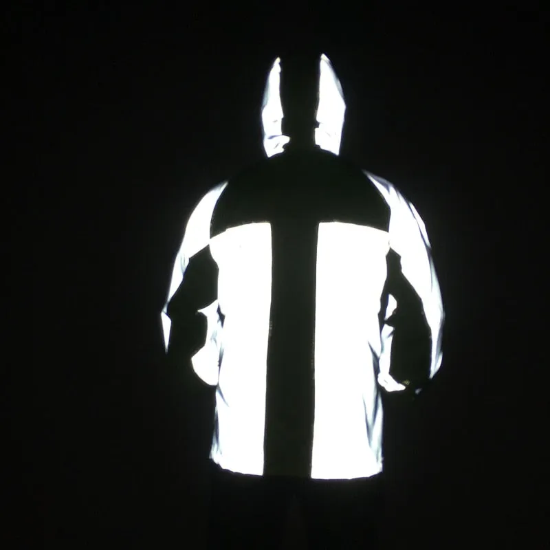 Patchwork Mesh Reflective Jacket