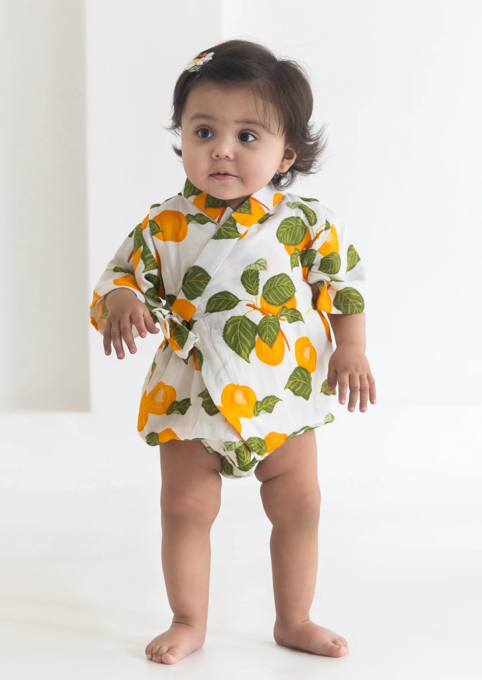 Peach Of My Heart Kimono Onesie