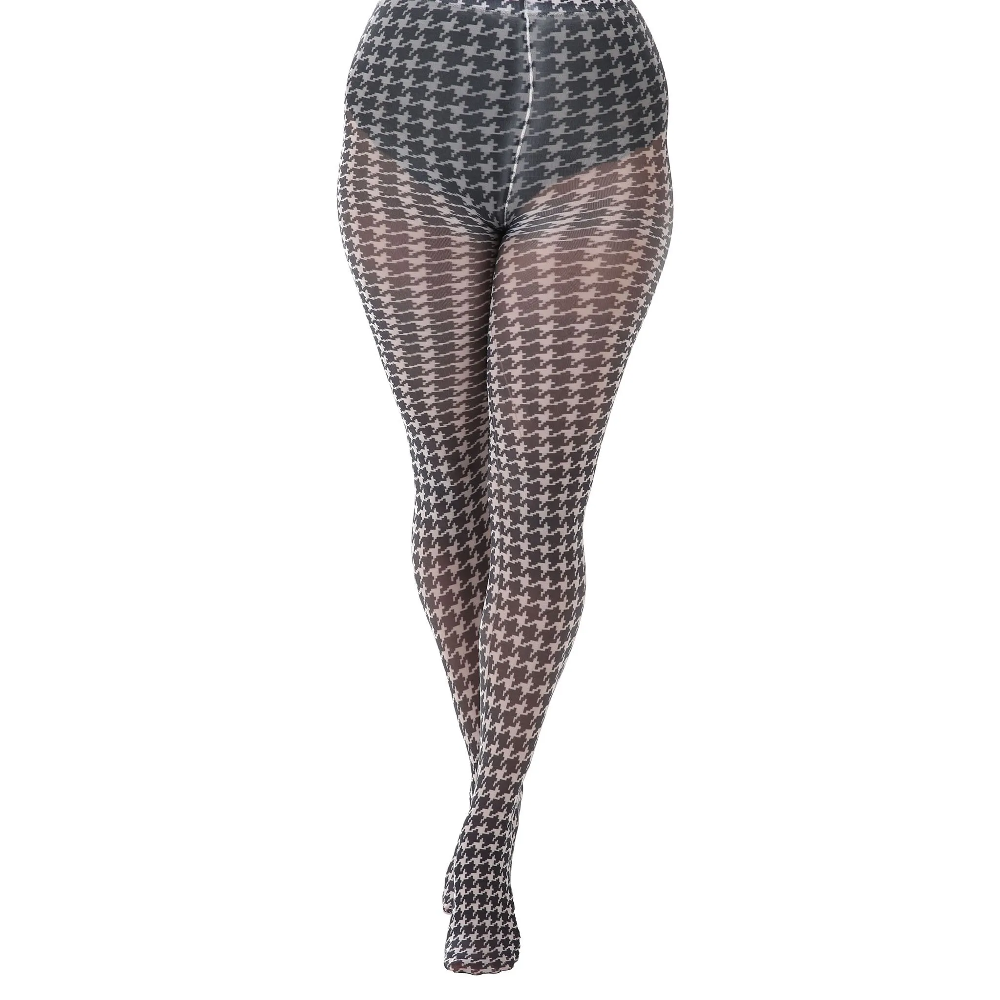 PM - Dogtooth Printed Tights