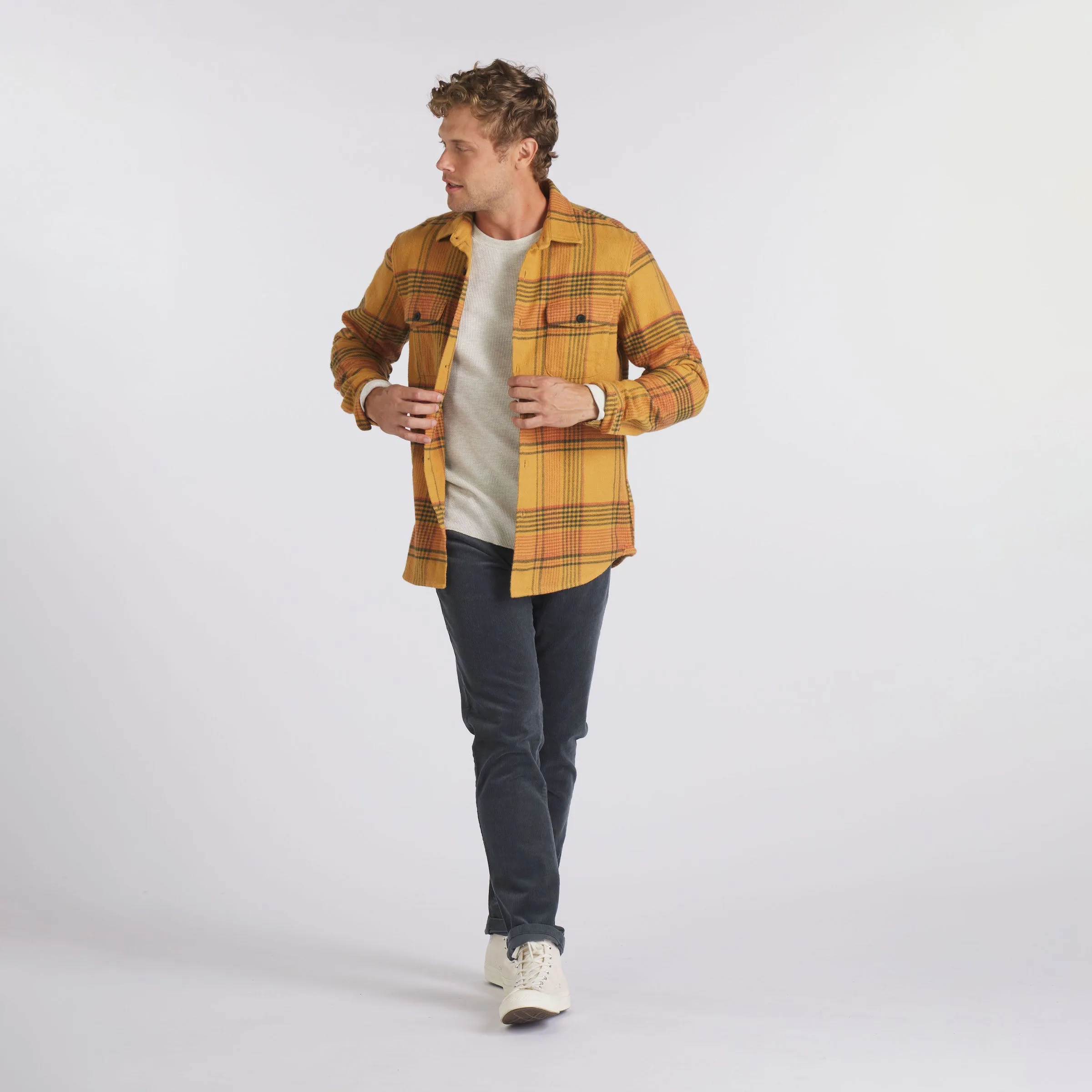 Portland Heavy Flannel  - Apple Cinnamon Green