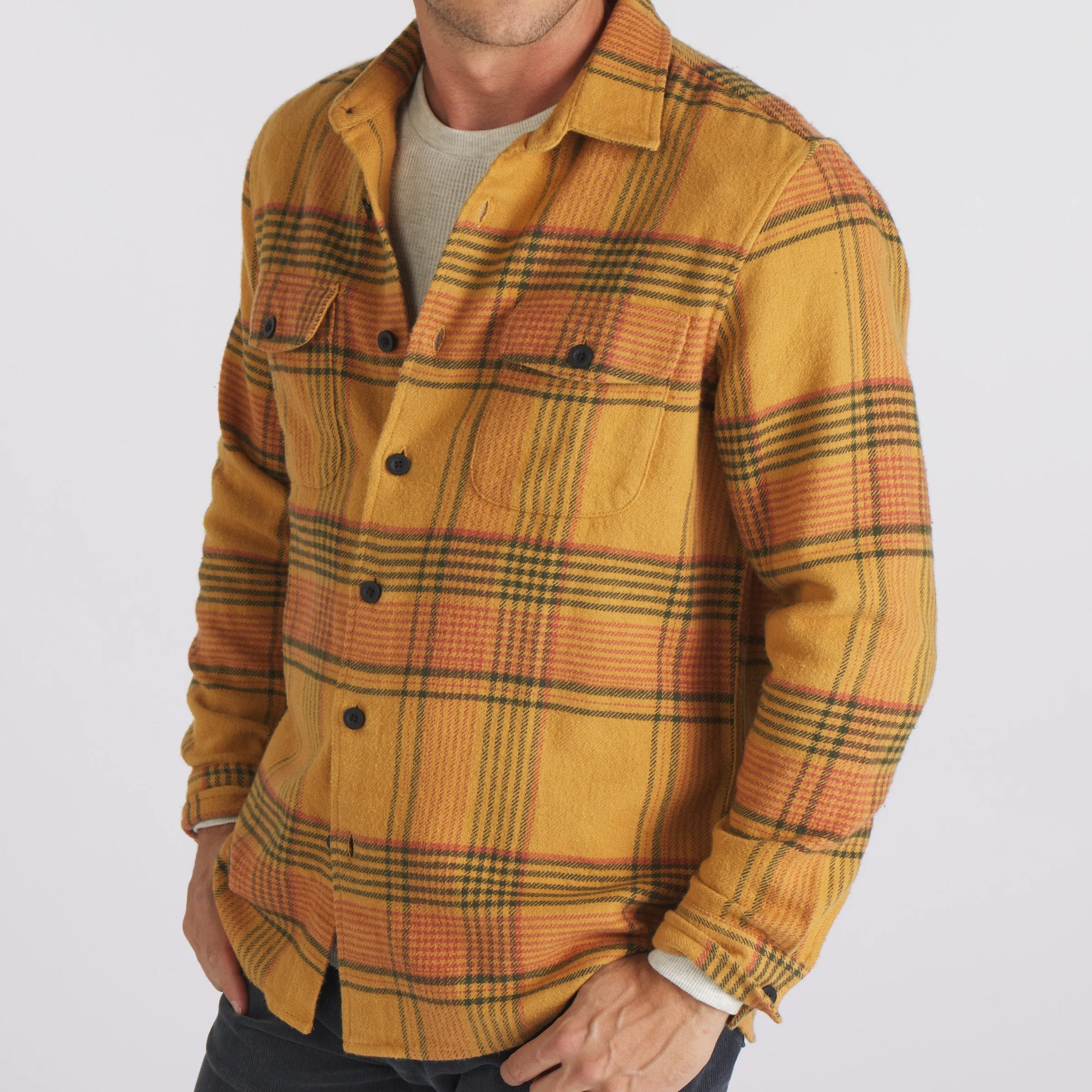 Portland Heavy Flannel  - Apple Cinnamon Green