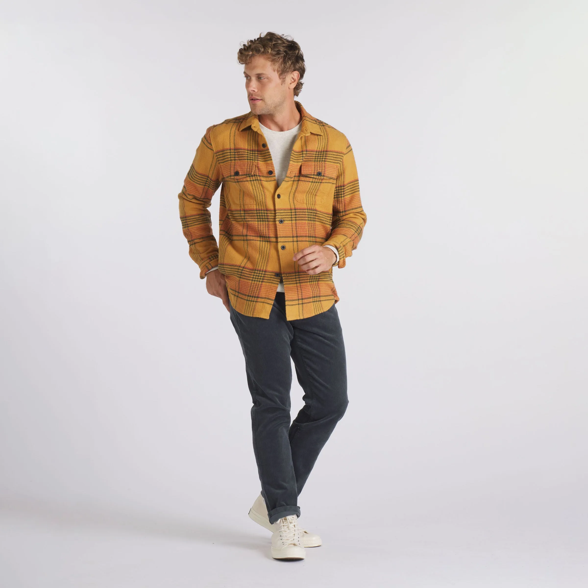 Portland Heavy Flannel  - Apple Cinnamon Green