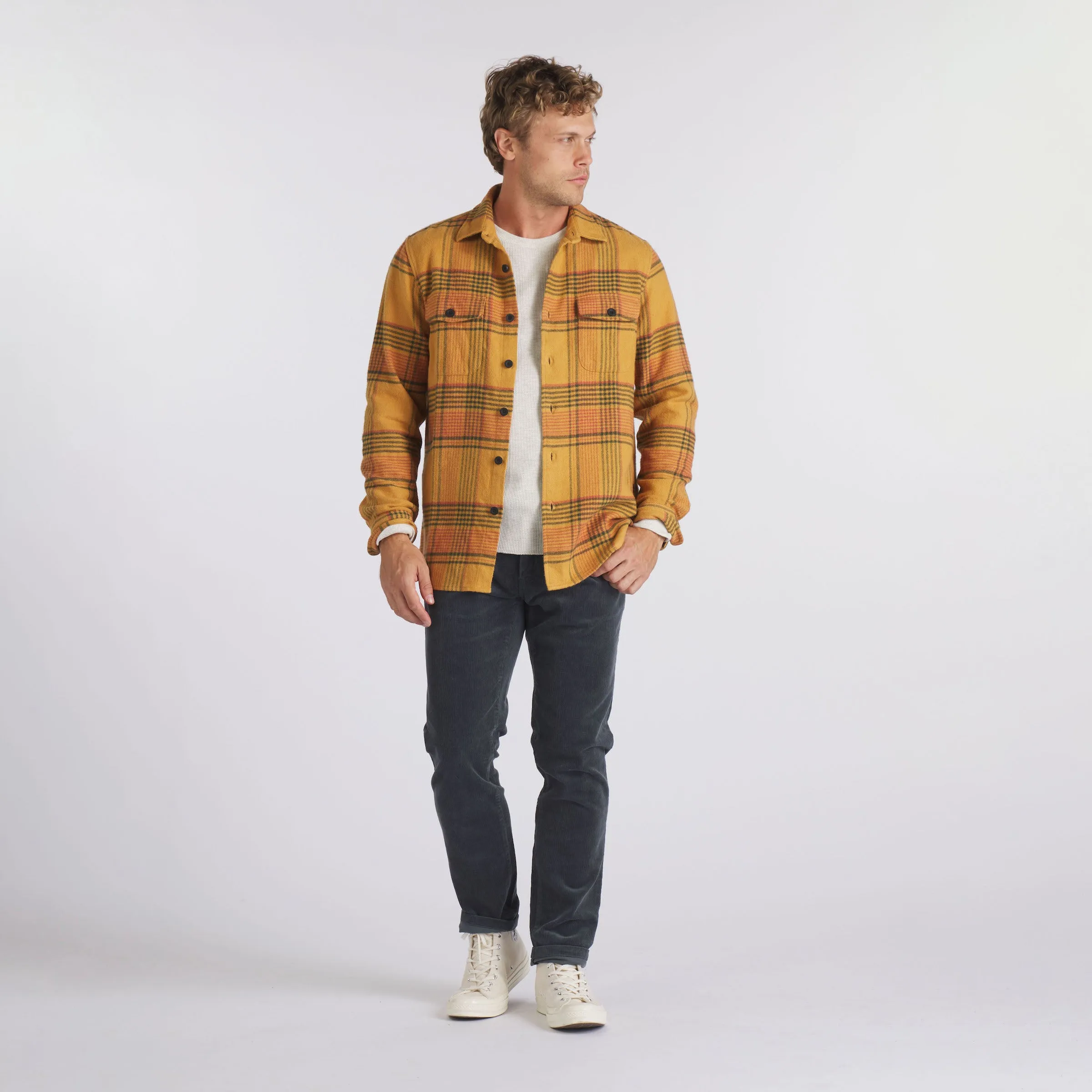 Portland Heavy Flannel  - Apple Cinnamon Green