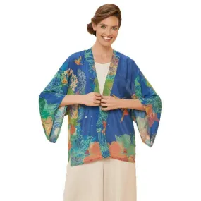 Powder Hummingbird Kimono Jacket - Denim Blue