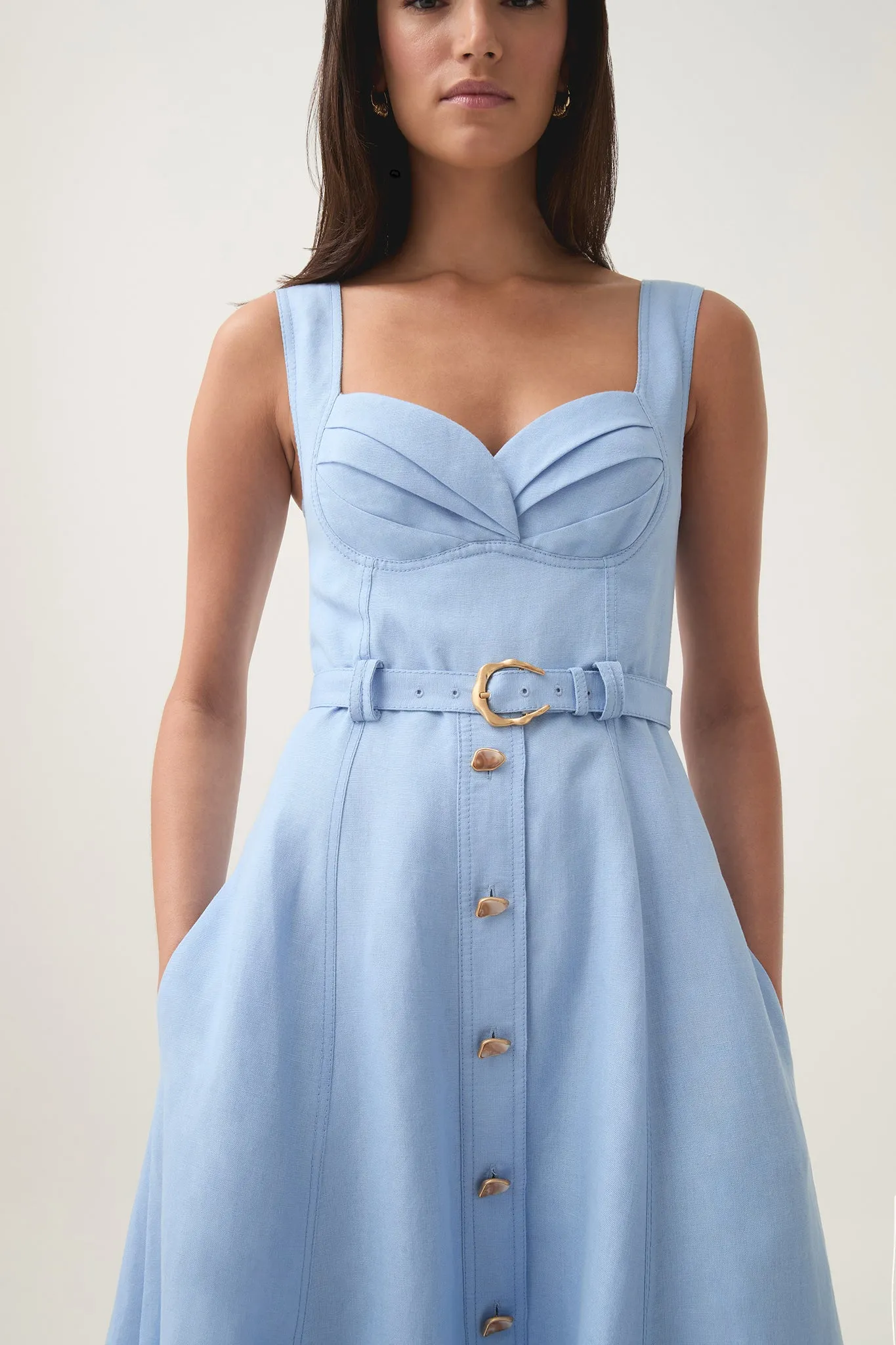 Primary Belted Midi Dress