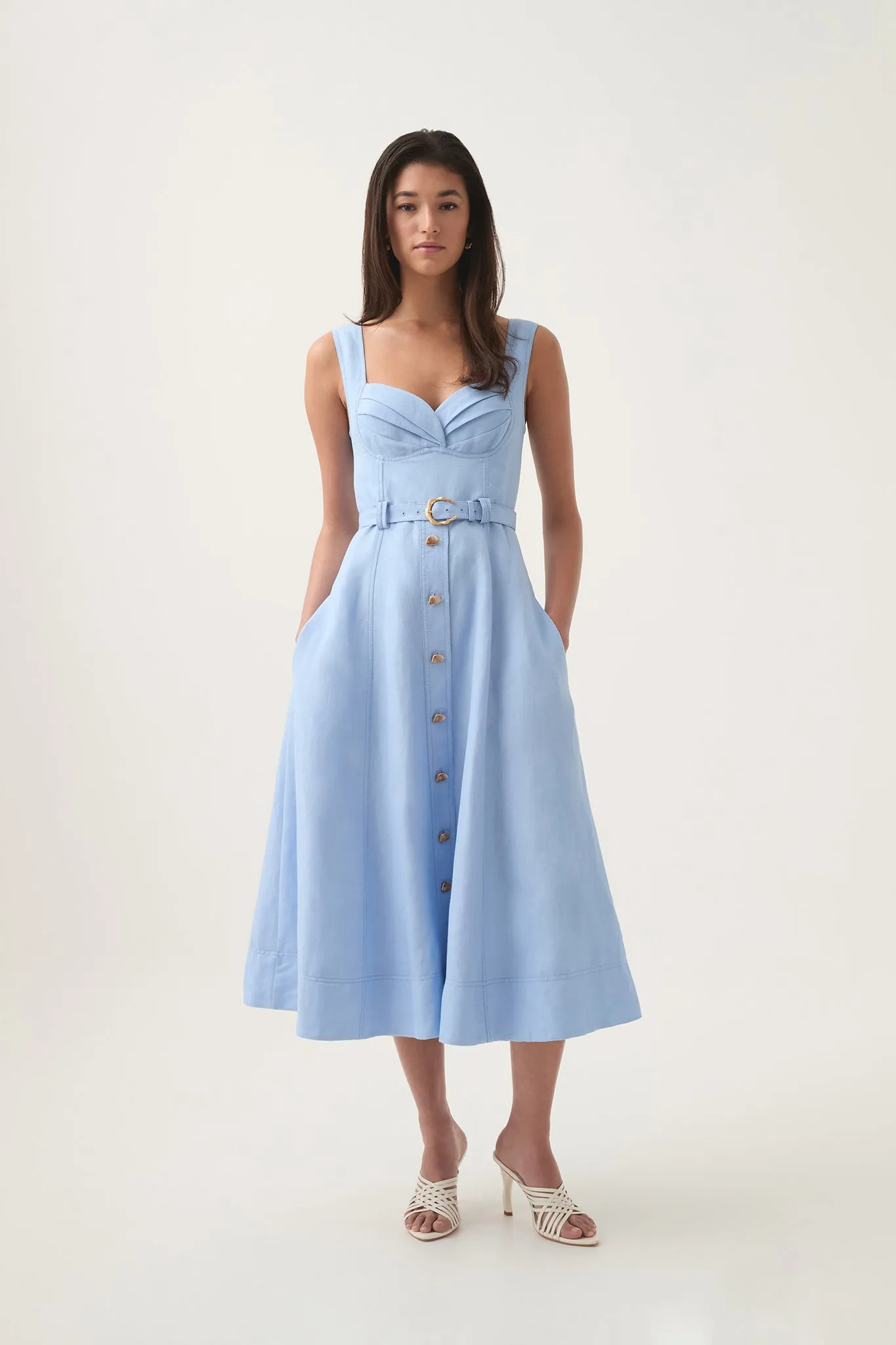 Primary Belted Midi Dress