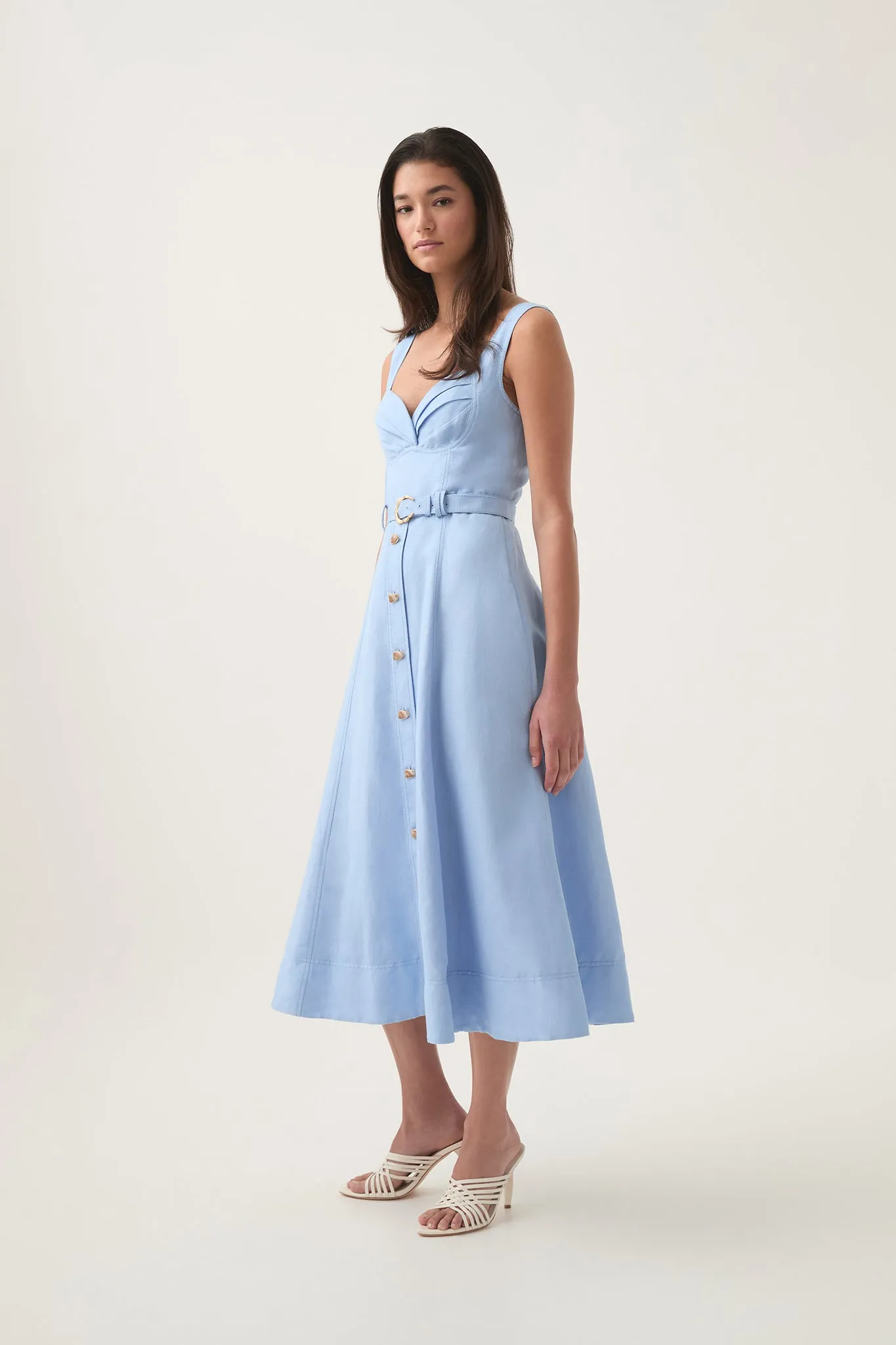 Primary Belted Midi Dress