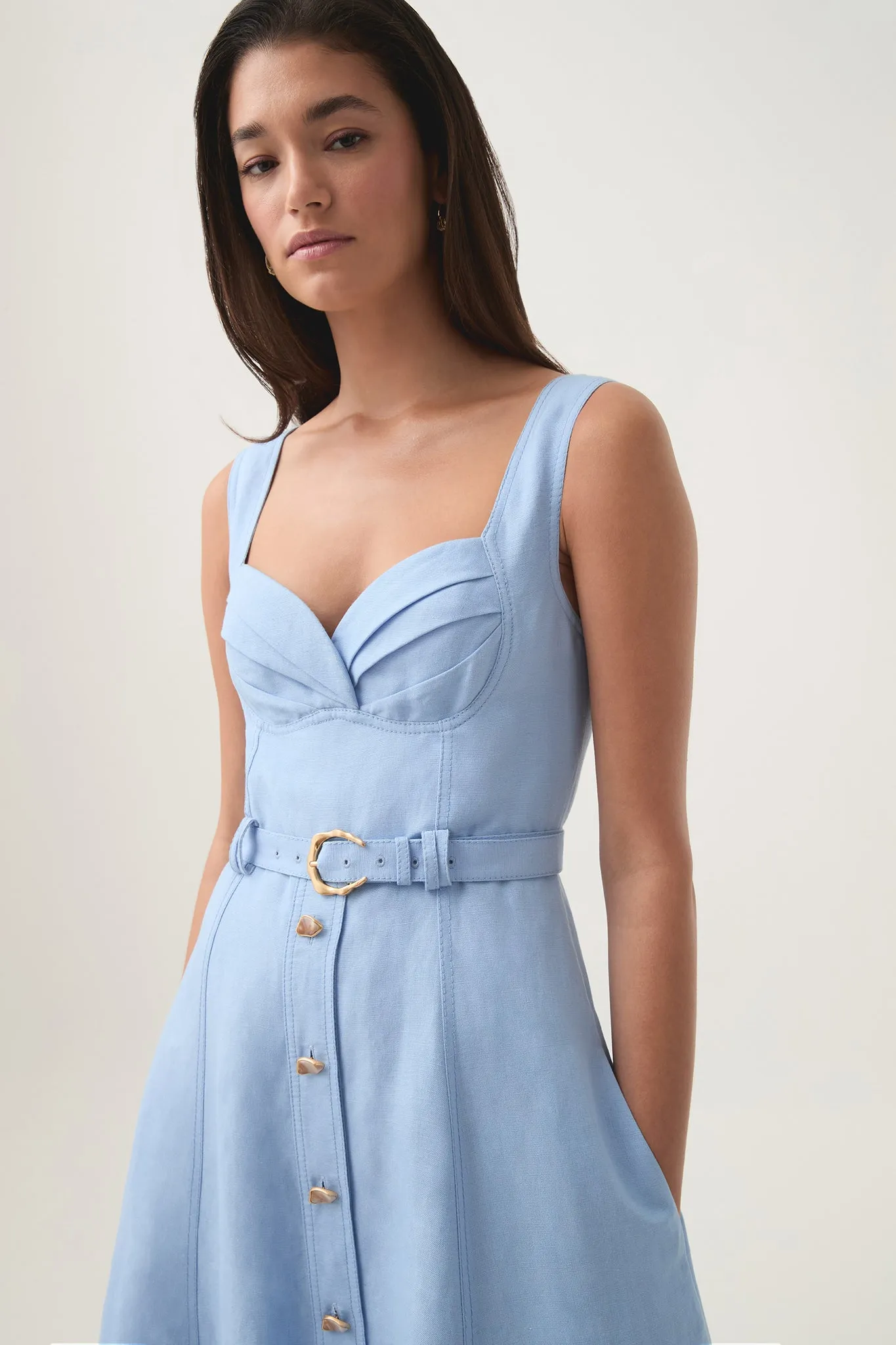 Primary Belted Midi Dress