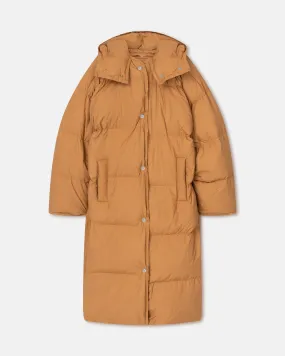 Riva - Tech Poplin Puffer Coat - Biscuit