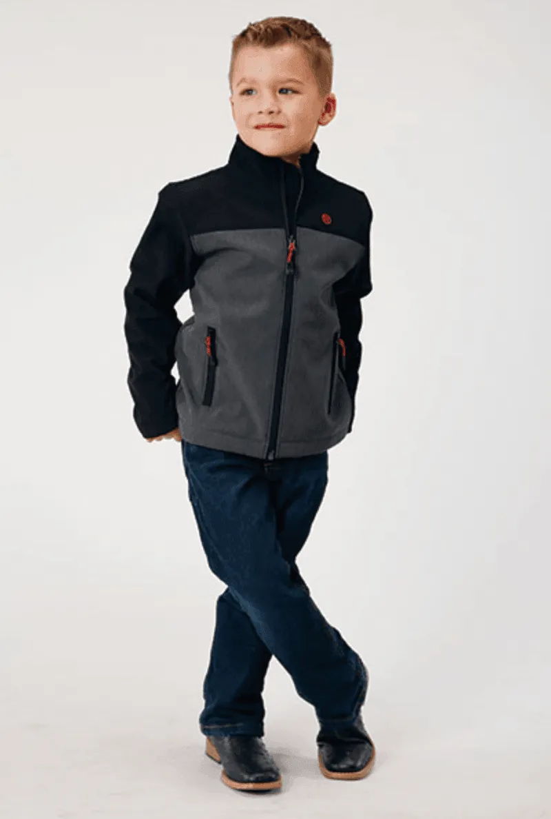 Roper Boy's Grey & Black Softshell Jacket 0780-6147