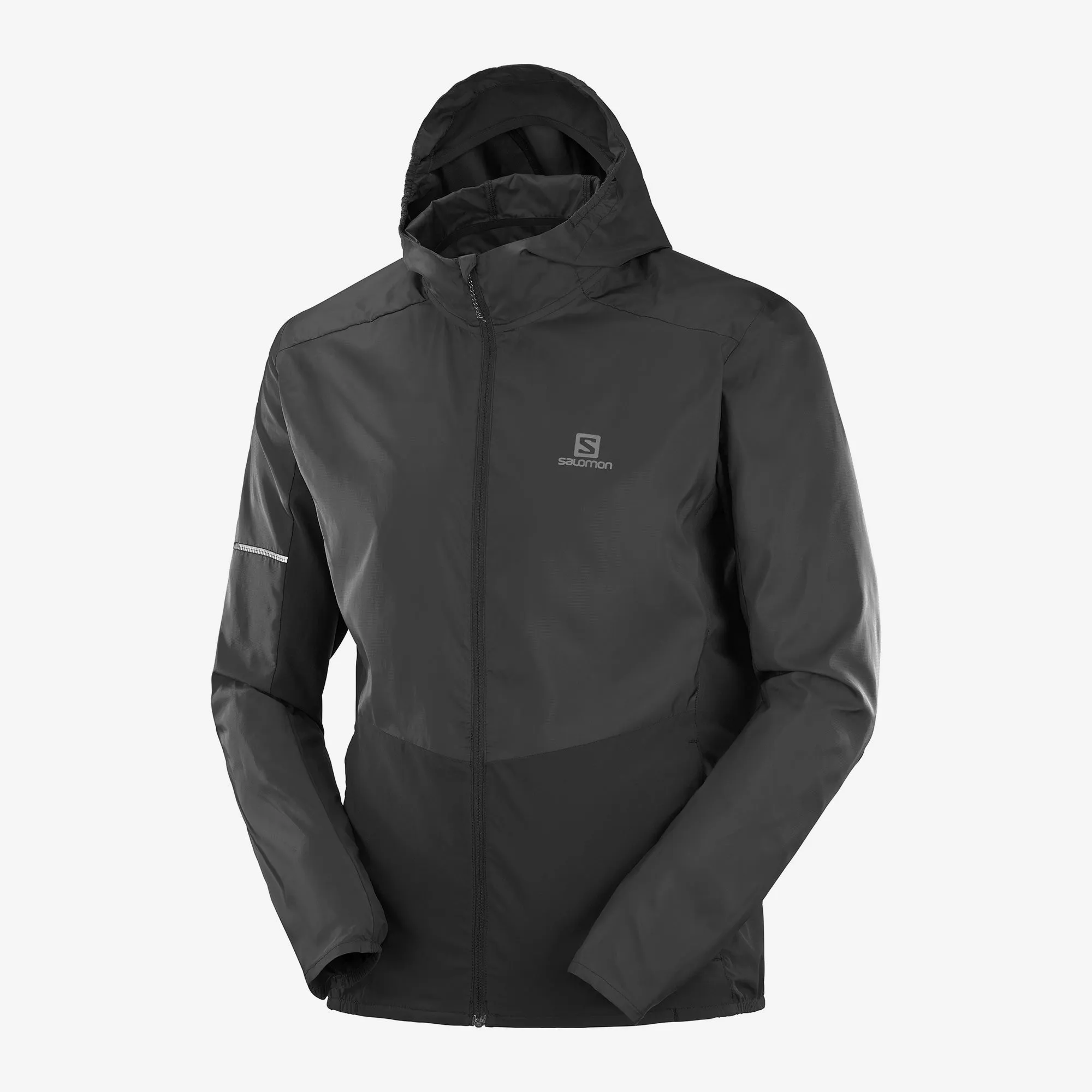 Salomon Mens Agile FZ Hoodie - Black