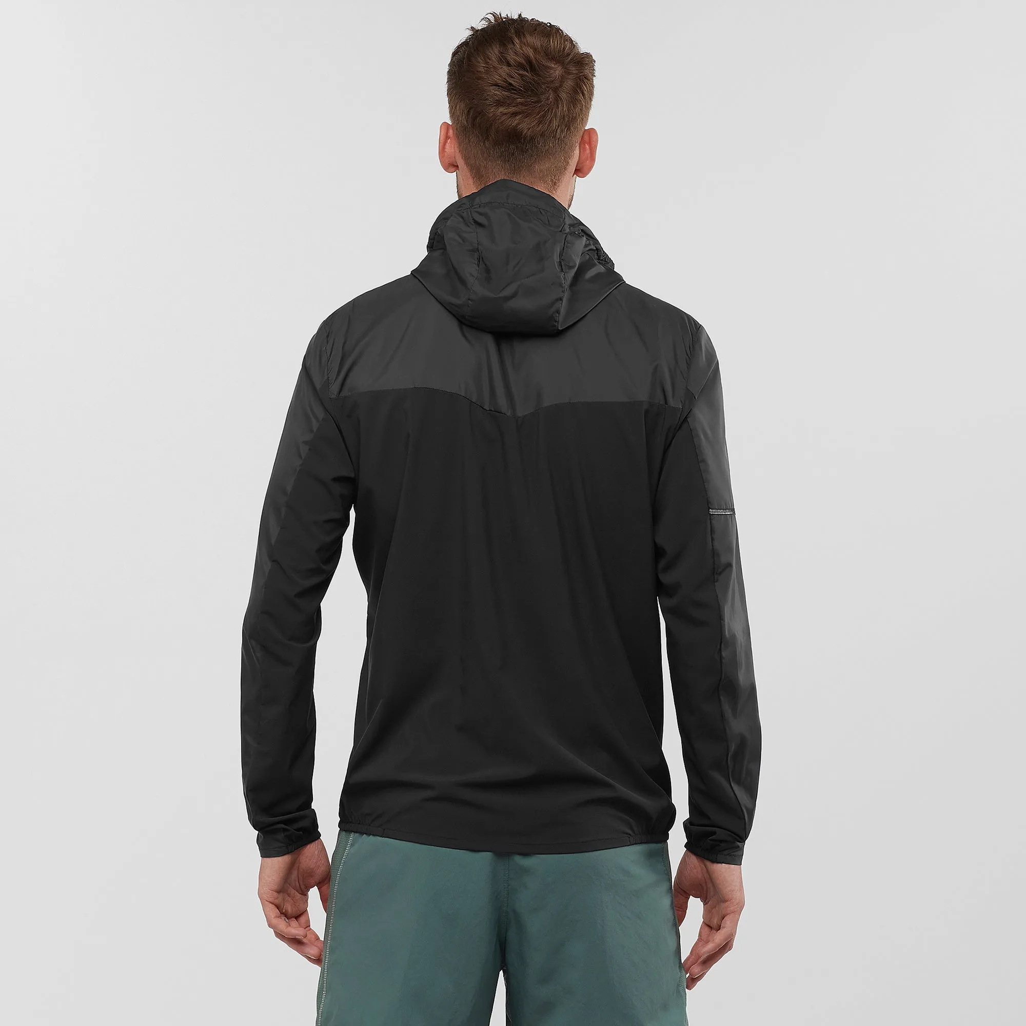 Salomon Mens Agile FZ Hoodie - Black