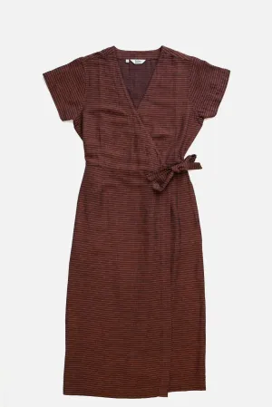 Saria Wrap Dress / Subtle Stripe