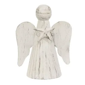 Shabby Chic Metal Angel Holding Star