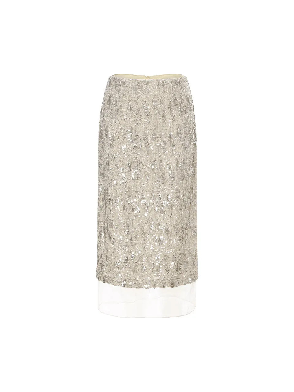 Shine sequin midi skirt