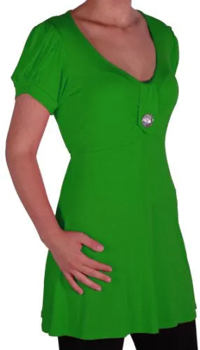 Sierra Short Sleeve V Neck Tunic Top